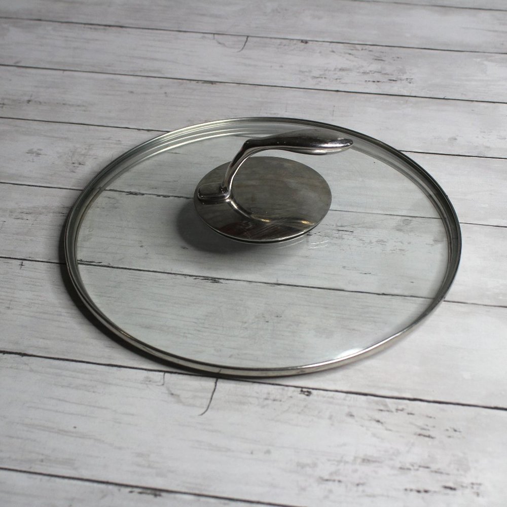 Tupperware Chef Series Stainless Glass Replacement Lid Fits 11" Fry Pan
